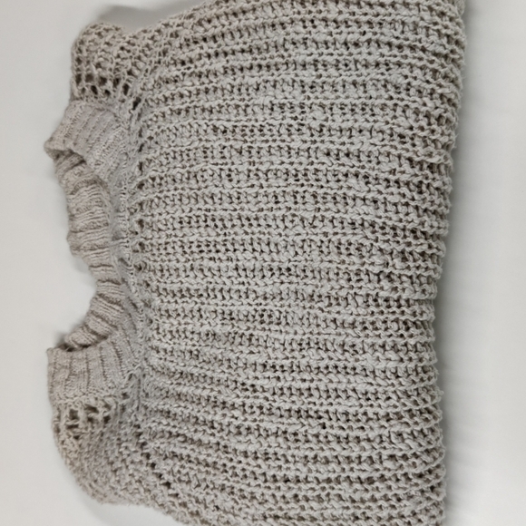 𝅺AEROPOSTALE Chunky Knit Cropped Oatmeal Colored Sweater Size XS - Picture 10 of 13
